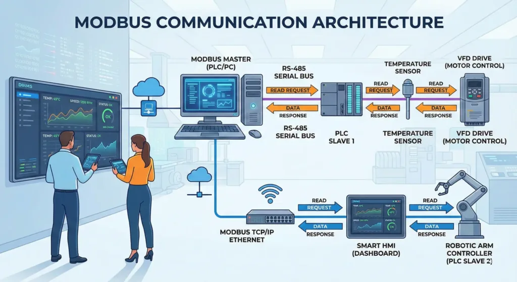How Modbus Works Visual Guide to Industrial Communication Protocols