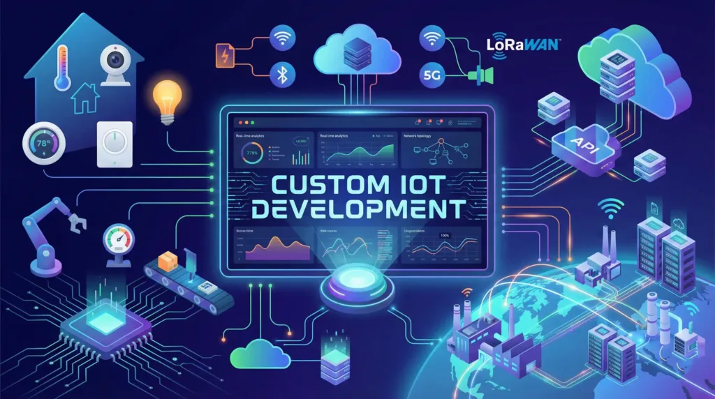 Custom IoT Development Transforming Industry 4.0 with Smart Solutions