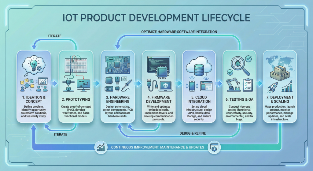 IoT Product Development Lifecycle from Concept to Deployment