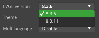 Lvgl version