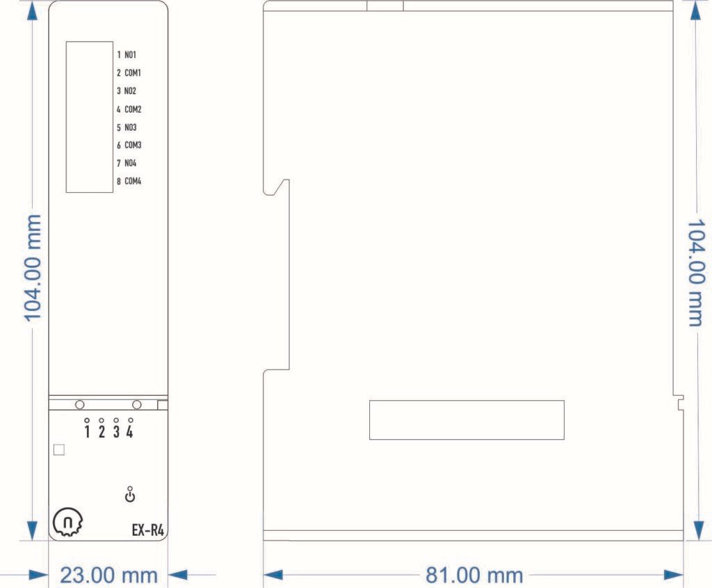 NORVI X-R4 Enclosure Measurements v2