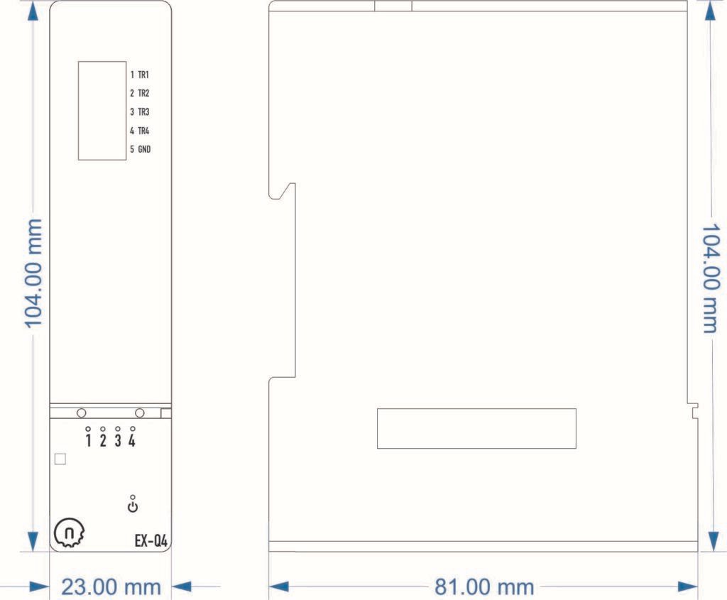 NORVI X-Q4 Measurement Diagram