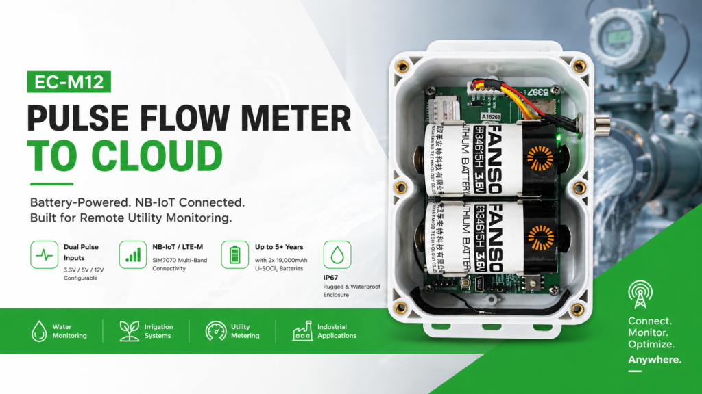 EC-M12 Pulse Flow Meter to Cloud