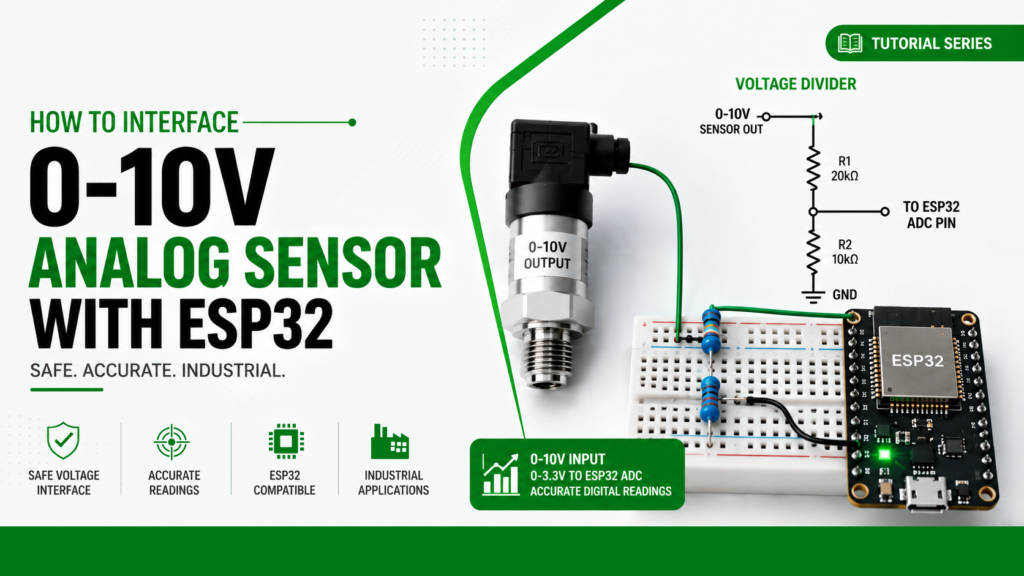 How to Interface a 0-10V Analog Sensor with ESP32 – Complete 2025 Guide