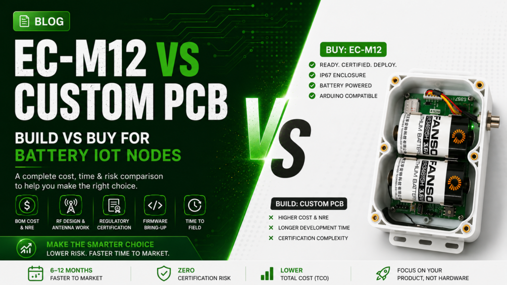 EC-M12 vs Custom PCB — Build vs Buy for Battery IoT Nodes