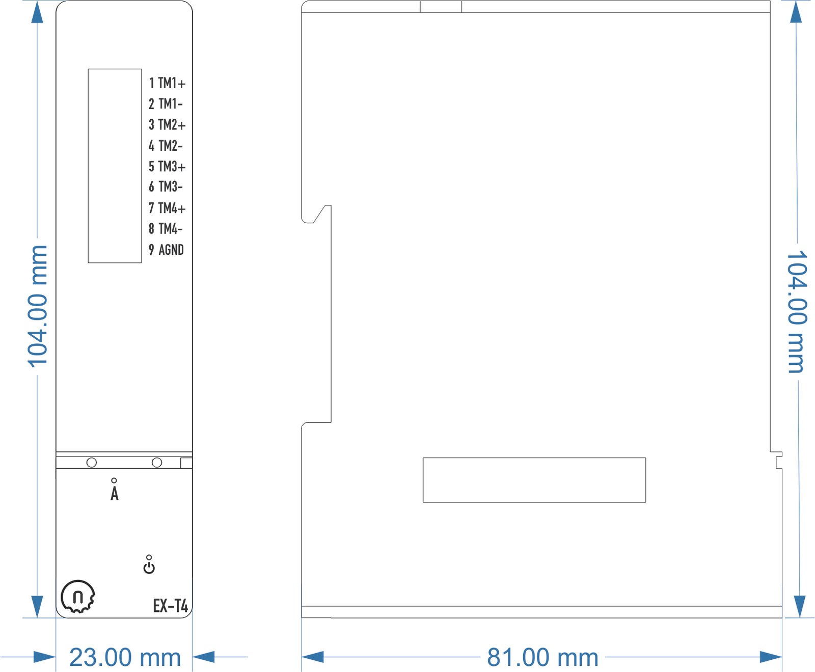 NORVI X-T4 dimensions and measurements