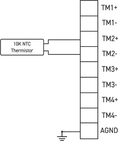 Figure 1: NORVI X-T4 Thermistor Input Terminal Wiring