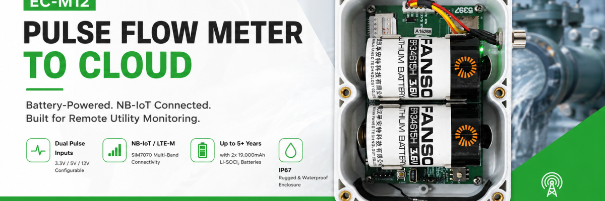 EC-M12 Pulse Flow Meter to Cloud