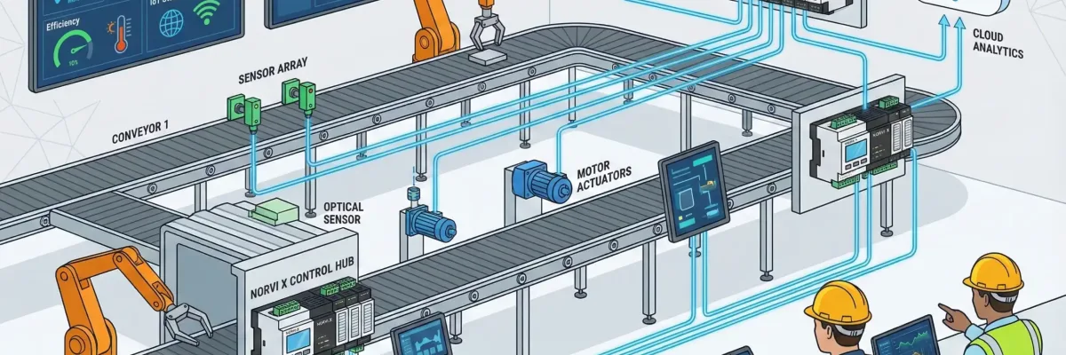 Modular Conveyor Control System Using NORVI X Smart Industrial Automation